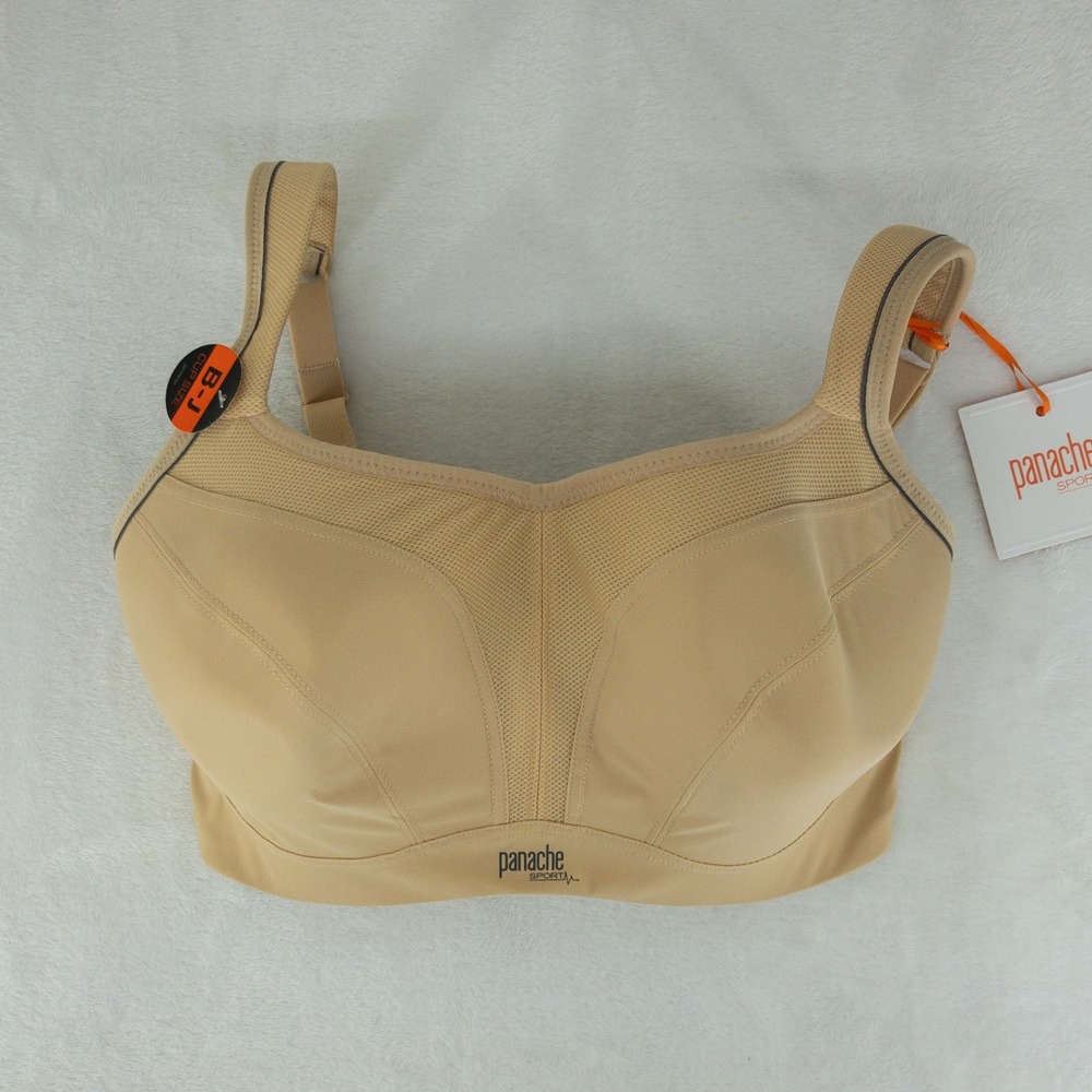 Panache Power Wired Sports Bra Womens Size 30I Beige High Impact Support New